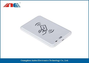 Pembaca RFID USB HF Putih Untuk Tag RFID Pasif Mendukung Algoritma Anti - Tabrakan