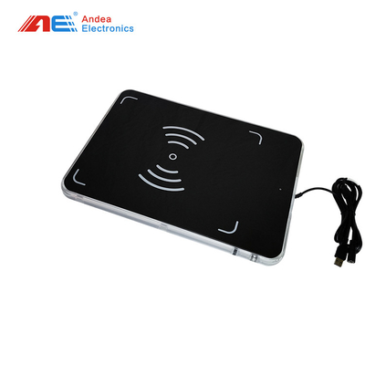 Desktop UHF RFID Reader Writer Antarmuka USB Dengan Antena RF Power 1 - 27DBM
