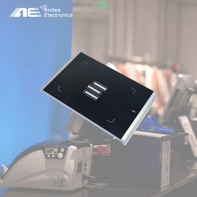 Permukaan Matte Tekstur Akrilik Bahan Hitam UHF RFID Reader Untuk toko counter settlement
